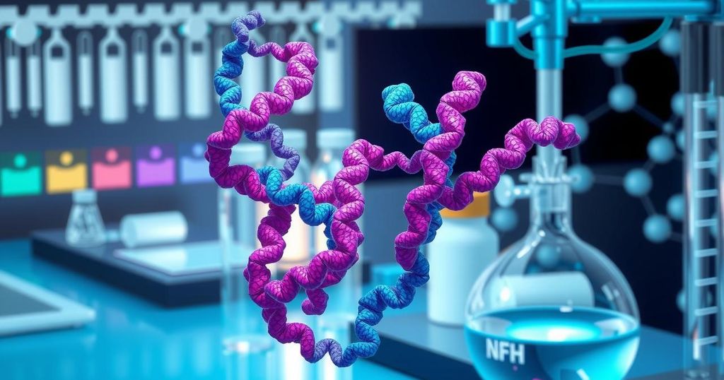 Ilustrasi pemodelan interaksi protein dalam penelitian kanker.
