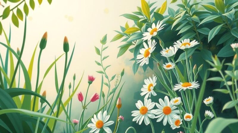 Spring cleaning for wellness with greenery and healthy elements, representing health awareness in vibrant colors.