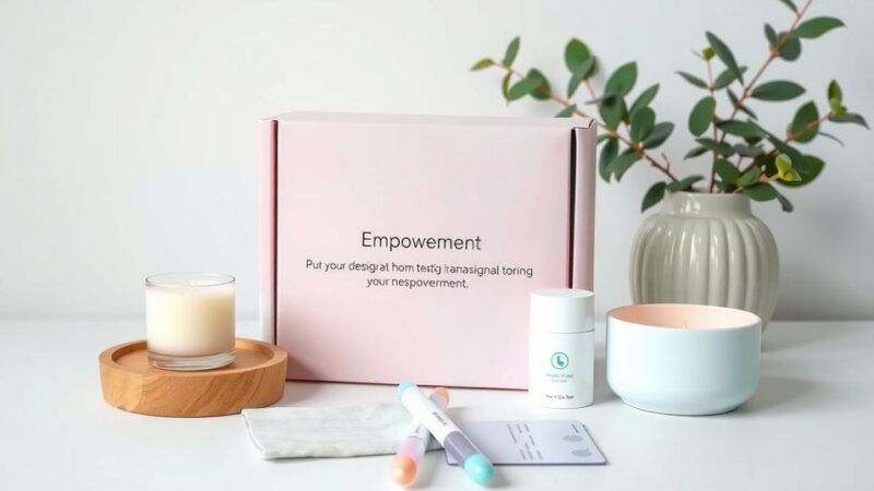 Kits for at-home testing, highlighting convenience and empowerment for women's health awareness.