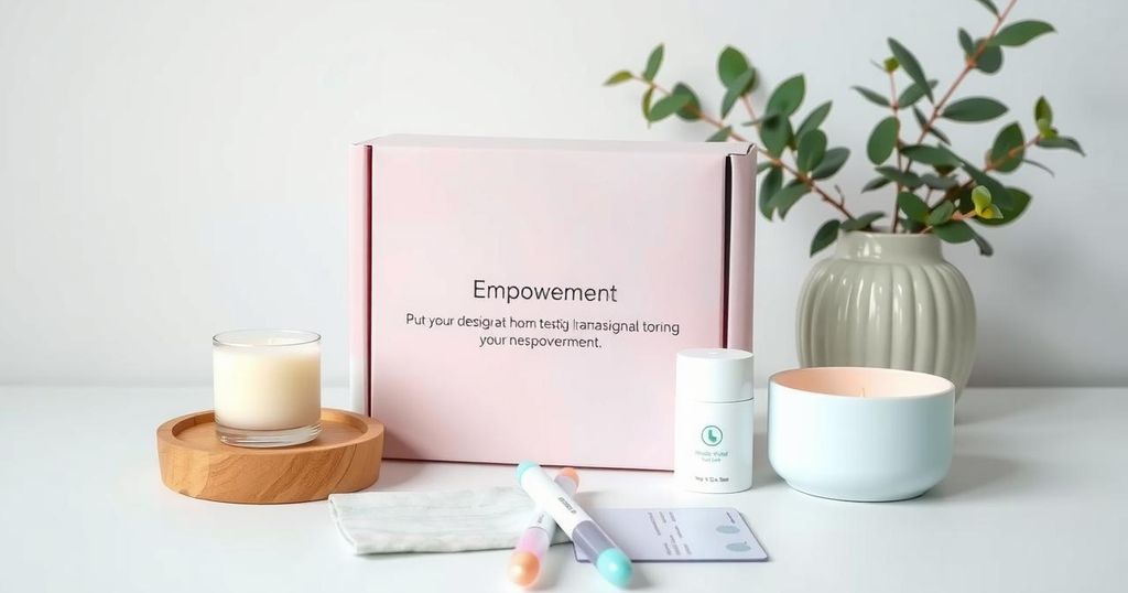 Kits for at-home testing, highlighting convenience and empowerment for women's health awareness.