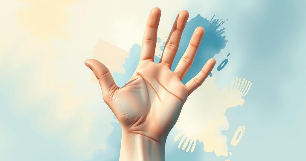 Ilustrasi mendukung pasien kanker dengan sosial dan empati, menggambarkan suasana hangat dan penuh kasih.