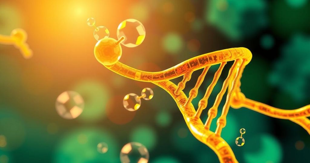 Molecular structure illustration with bright colors depicting vitamin D interaction, inspired by scientific research.