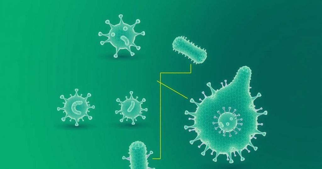 Ilustrasi penelitian interaksi antara olahraga dan mikrobioma usus untuk hasil terapi.